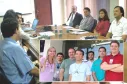 Secretário Nelson Garcia durante reunião com técnicos da Celepar: apresentação do Sistema de Cadastro Único. No destaque equipe da Celepar que atuou no desenvolvimento da solução - Foto Marcia Midori