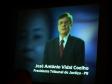 José Antônio Vidal Coelho, presidente do Tribunal de Justiça do Paraná na apresentaçao de um vídeo sobre o programa de alfabetização de jovens e adultos da Secretaria da Educação do Paraná, na Escola de Governo