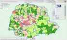 Destaque da taxa aritmética do crescimento populacional dos municípios do Paraná 2000-2010 