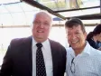O mestre de cerimônias do SERPRO/Pr, Eloir Brasil Voss e o assessor de comunicação social da CELEPAR, Luiz Fernando Esteche, no I Fórum de Tecnologia em Software Livre, no dia 19 de novembro de 2007