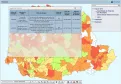 Interação com o mapa listando os projetos de um município.