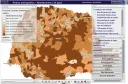 Visão geral de um tema de pesquisa, com a distribuição em relação a população total do município.