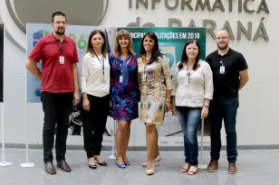 Raphael Brandalise, Marilza Andrade, Isis Biscaia, Cristina Fontanelli, Rosenei da Silva e Rafael Viesser