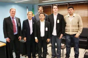 Elcio Jorge Marcowcz, Jacson Carvalho Leite, José Alipio Jr, João José Garcia (ao fundo), Rodrigo Sebastiani e Racso Dias