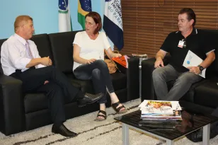 Representando a Coordenação de Desenvolvimento Governamental da Secretaria de Planejamento, Gil Fernando Bueno Polidoro, apresentou o tema “SAPM e o Planejamento Estratégico”