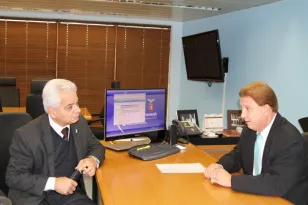 O presidente da Celepar, Jacson Carvalho Leite e o secretário de Ciência, Tecnologia e Ensino Superior, Alipio Leal confirmaram presença na reunião do CGI    