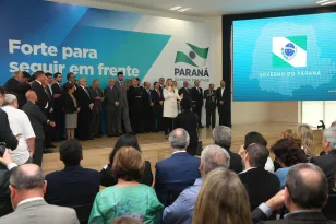 A governadora Cida Borghetti apresenta  balanço dos 30 dias de governo. - Curitiba/Pr, 07 de maio de 2018.