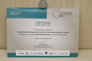 Celepar recebe o selo ODS 2017