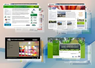 Mozaico ilustrativo de alguns sites  