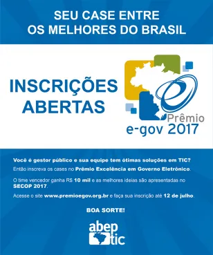 Abertas as inscrições para o Prêmio e-Gov