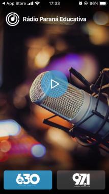 Aplicativo da Celepar para ouvintes da Rádio Paraná Educativa está disponível para IOS 