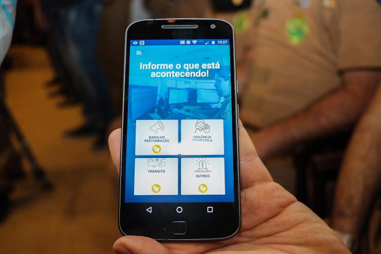 Aplicativo da PM recebeu 81 ocorrências em uma semana