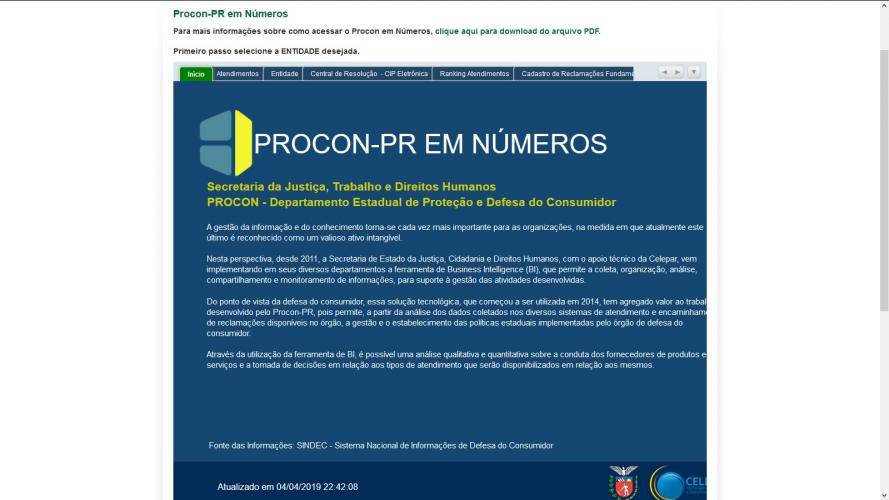 Business Intelligence da Celepar ajuda Procon na fiscalização das empresas