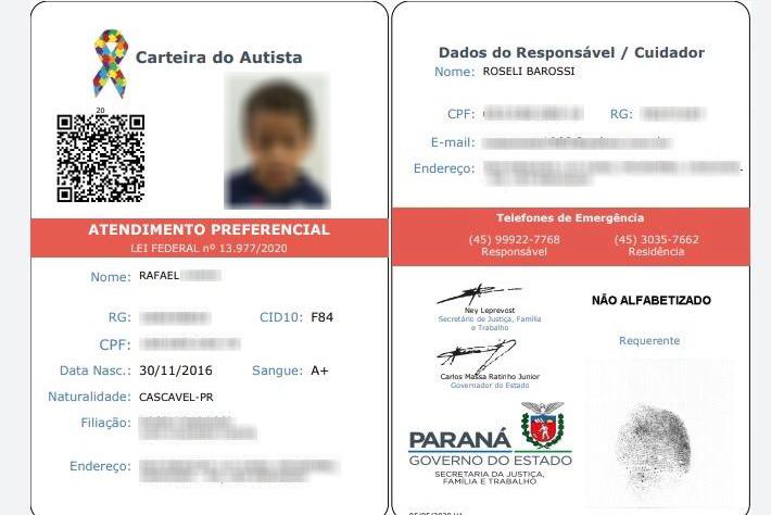 Carteira do Autista já pode ser solicitada em todo Paraná