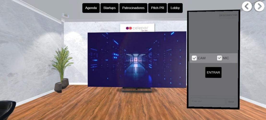 Print do Estande Virtual da Celepar