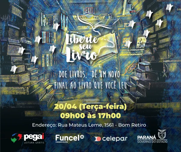 banner da ação "liberte seu livro"