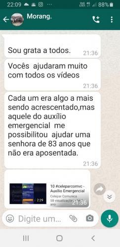 agradecimento pelo projeto #celeparcomvc