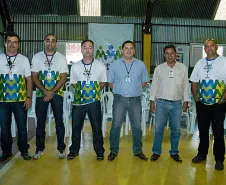 Equipe da Regional da CELEPAR de Ponta Grossa, juntamente com o apoio de técnicos das Regionais de Maringá e Curitiba participam da montagem e suporte do Evento Mutirão da Cidadania - Paraná em Ação, realizado no Município de Ortigueira - Abril de 2013. — com Roberto Tonete, Valderi Pereira da Silva, Leandro Martins e Alzemar Venancio.