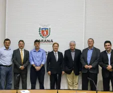 Reunião no GGI com a presença de Marcelo Marcony Leal de Lima, Nelson Garcia, Samuel Pereira Araújo, Jacson Carvalho Leite, Valdir Rossoni, Romero Guimarães e Márcio Silva de Lira