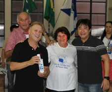 Presidente da Celepar, Jacson Carvalho Leite, presidente executivo da ABEP e da Companhia de Processamento de Dados da Paraíba (Codata), Krol Jânio Remígio e presidente do Conselho de Associadas da ABEP e da Empresa de Tecnologia da Informação e Comunicação do Estado do Pará (Prodepa), Theo Pires