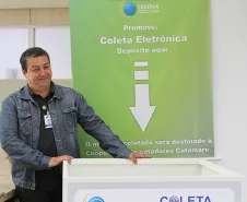 O coordenador do programa de coleta de lixo eletrônico da Celepar, Juliano Alceu Werner