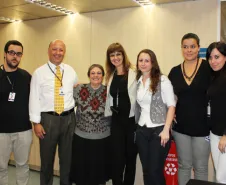 Esquerda para direita:
Flavio Endrigo Rosendo, Luiz Carlos Fracaro, Yara Sarmento, Isis de Fátima Biscaia, Gilsemara Aparecida Priandi, Elaine Claudete Miranda, Léia Garbin