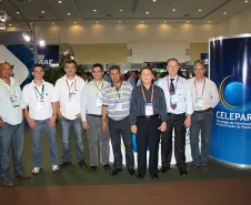 Equipe da Celepar que atuou no encontro de prefeitas e prefeitos eleitos em Foz do Iguaçu