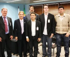 Elcio Jorge Marcowcz, Jacson Carvalho Leite, José Alipio Jr, João José Garcia (ao fundo), Rodrigo Sebastiani e Racso Dias