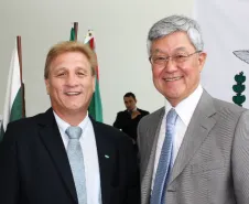 Jacson Leite e o secretário do Planejamento e Coordenação Geral, Cassio Taniguchi