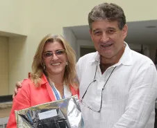 Irenice Mattos de Lima homenageada pelos seus 35 anos de serviços prestados na Celepar. 