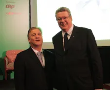 Jacson Carvalho Leite e Solon Lemos Pinto, ex-presidente da Abep e atual vice-presidente da Brisa