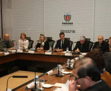 O governador Beto Richa durante reunião com secretariado.  Curitiba/Pr, 22.06.2016 