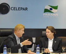 O presidente Jacson Carvalho leite e o secretário Ricardo José Suavinski debatem soluções de TIC para a área de meio ambiente no Estado.