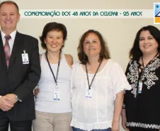 Os aniversariantes, Elcio, Eleni, Gisele e Maria Cristina