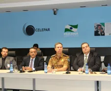 Reunião na Celepar para apresentação de sistema de TI para a área de segurança pública