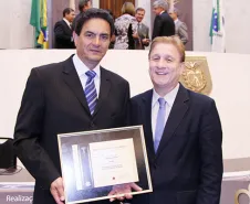Prefeito de Ibiporã, José Maria Ferreira e o presidente Jacson Carvalho Leite