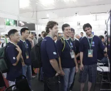 No estande da Celepar estão sendo apresentadas soluções em software livre desenvolvidas ao governo do Estado