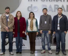 Equipe responsável pelo desenvolvimento da solução: João Alfredo Knopik Junior, Dulci Leia Ribeiro, Joice Gomes, Evandro Kondrat e Luis Alberto Paiva