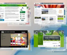 Mozaico ilustrativo de alguns sites