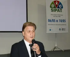 O diretor presidente Jacson Carvalho Leite, na abertura da SIPAT 2013