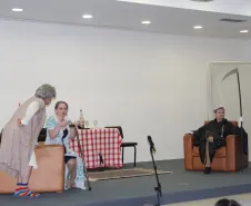 Teatro SIPAT 2013 "Três Malas, Um Destino". Tania Wolkmann, Solange Hidalgo, Gil Priandi e Pedro Colodi