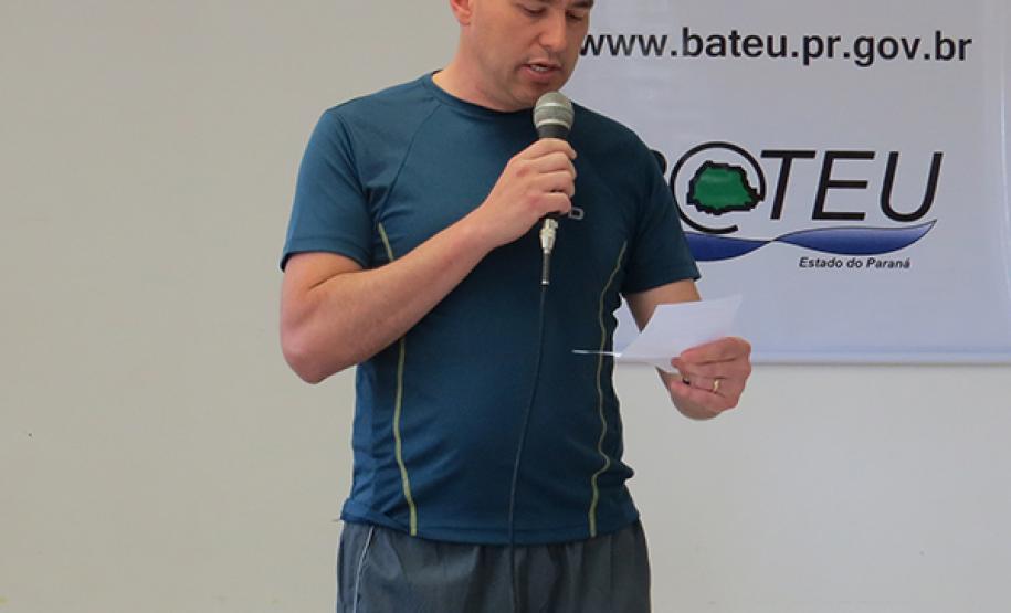 O 1º Tenente Silvio Cordeiro de Paula, homenageou as equipes pelo desenvolvimento e implantação do projeto Bateu