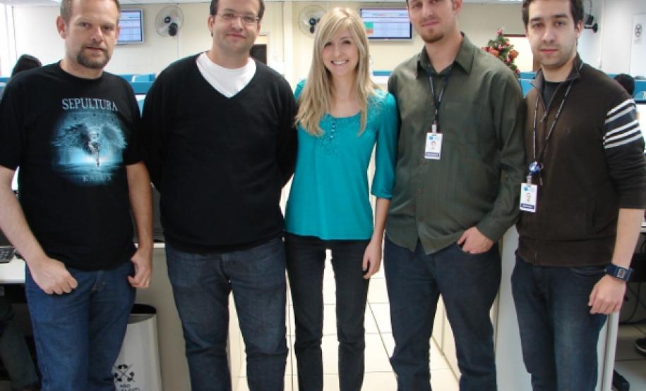 Da esquerda para a direita: Alexandre Casalunga, Marcelo Capistrano, Lana Pedrosa, Igor Perewalo e Mikhail Anatholy Koslowski