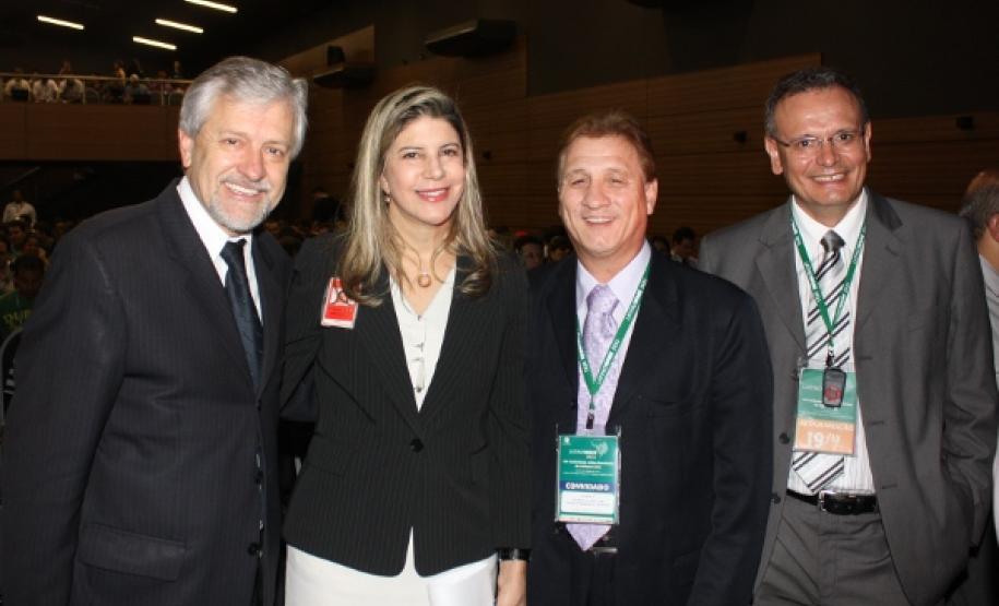 Jorge Samek, Marli Portela, Jacson Carvalho Leite e Danilo Scalet na abertura da Latinoware 2011, no Parque Tecnológico Itaipu