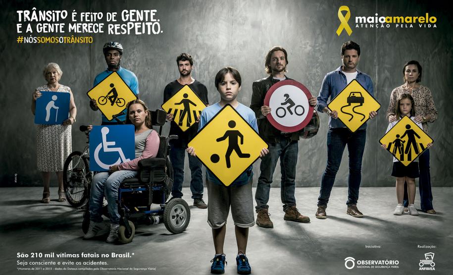 Celepar realiza divulgação em apoio à campanha Maio Amarelo