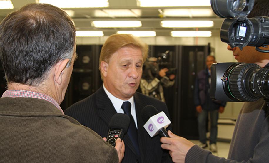 Sites e sistemas do Governo do Estado O presidente Jacson Carvalho Leite, conversa com a imprensa sobre a operação do moving