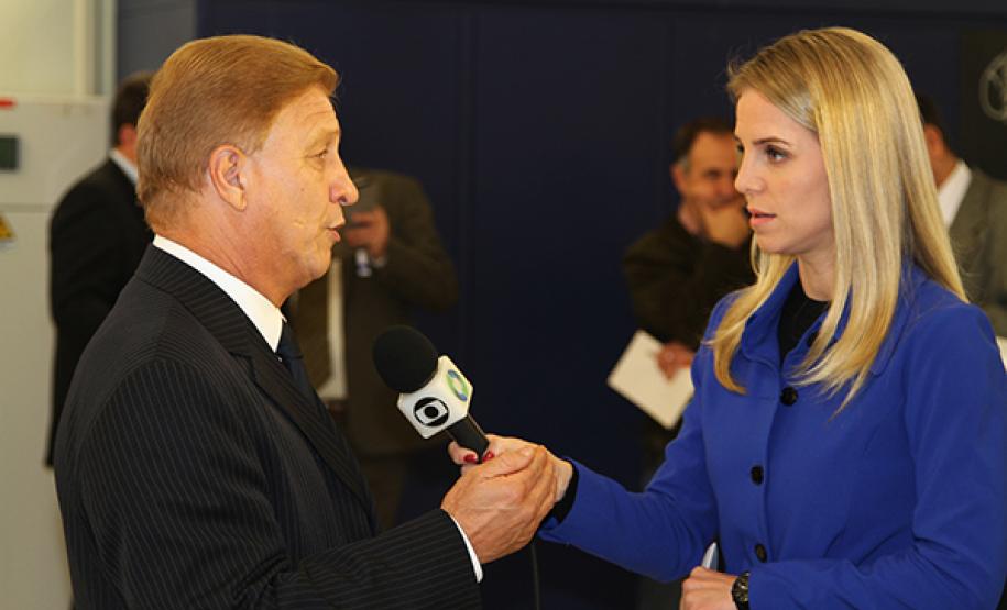 O presidente Jacson Carvalho Leite, conversa com a imprensa sobre a operação do moving