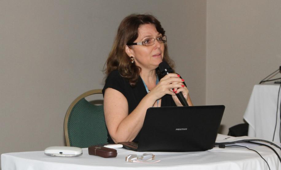 Cristina Filipak, gerente de Inovação Corporativa (GIC), apresenta os resultados do grupo de trabalho de Engenharia de Software, coordenado pela Celepar
