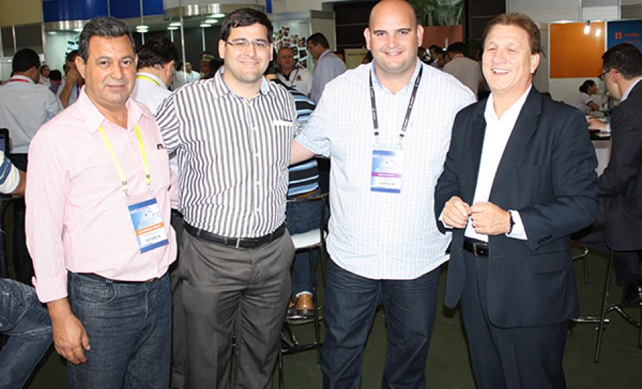 Valderi Pereira da Silva (Celepar), Andrei Mendes e o vice-prefeito eleito de Campo do Tenente, João Negrello e o presidente Jacson Carvalho Leite