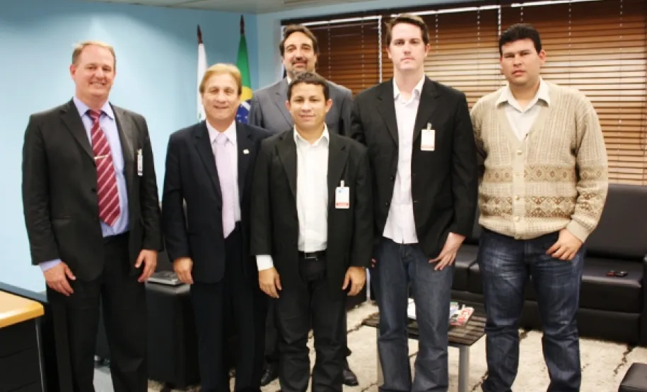 Elcio Jorge Marcowcz, Jacson Carvalho Leite, José Alipio Jr, João José Garcia (ao fundo), Rodrigo Sebastiani e Racso Dias